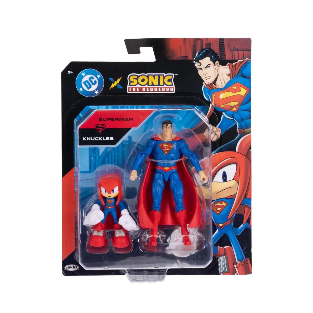 DC x Sonic the Hedgehog Superman & Knuckles Action Figure Jakks Crossover